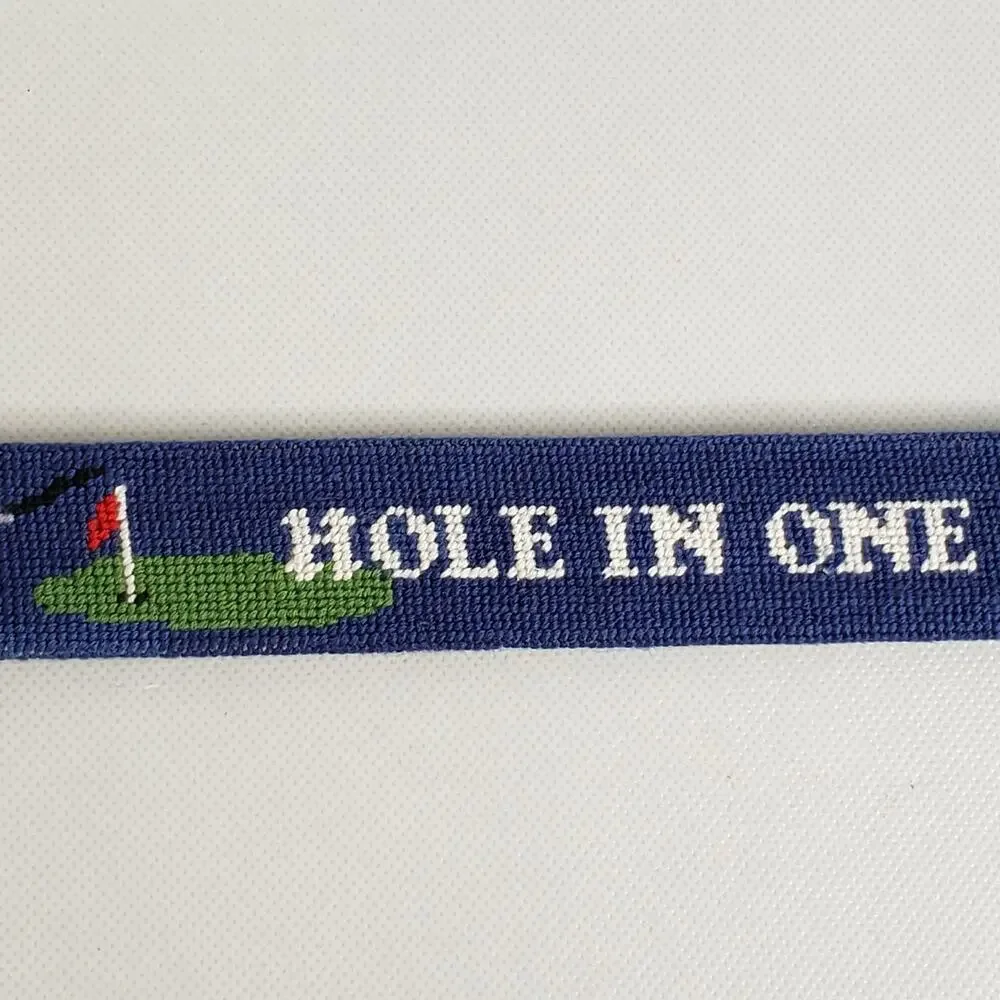 Smathers Branson Needlepoint Belt Golf Clubs Tees Balls Mens Size 36 New